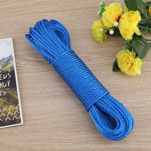 Cuerda De Nailon Azul De 20 M, Tendedero Para Jardín Y Acamp