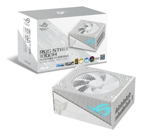 Fonte Asus 1000w Rog Strix 1000g Aura Branco Gaming 90ye00p5