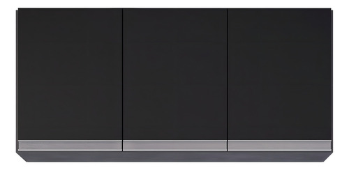 Armário Cozinha De Canto 7 Pçs Cp21 C/ Pia Inox Pto Cor Preto