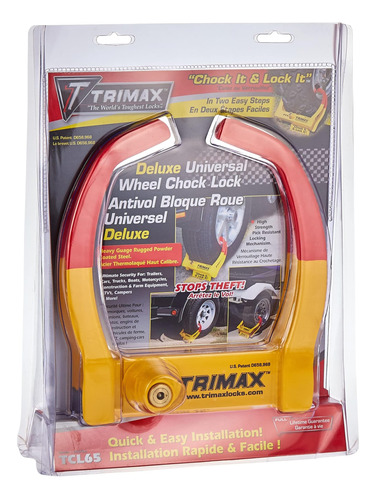 Trimax Tcl65 Bloqueo De Cuña Para Ruedas, 7.25 PuLG.