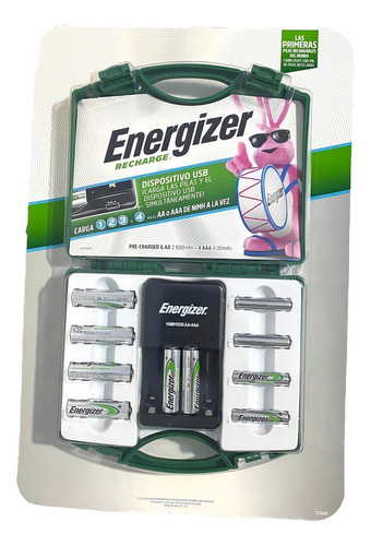 Energizer Recharge Cargador Y Pilas Recargables Aa Y Aaa