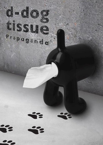 Imagen 2 de 2 de Portapapel De Baño Perro Negro
