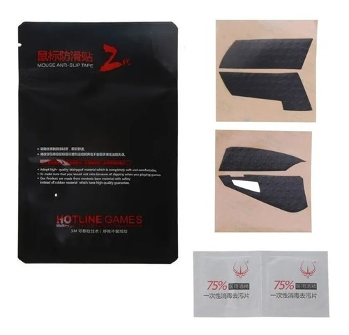 Grip Tape Anti Slip Hotlinegames P/ Logitech G403 G603 G703 Cor Preto