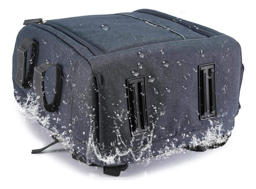 Mochila Impermeable Gris Violeta Para Camara 17 Pulgadas