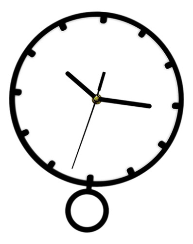 Relógio De Parede Com Pêndulo Silencioso Ornamento Branco