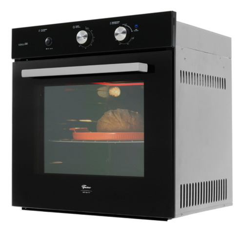 Forno A Gás De Embutir Fischer Infinity 78l Grill Preto 220v