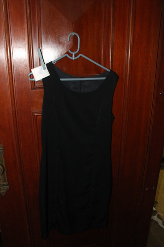 = Roupa Lote 582 Mulher Vestido Preto Básico T43 97cm Forrad