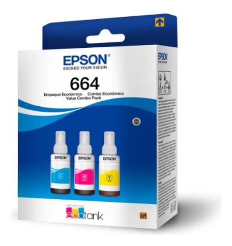 Paquete De Tintas Epson Ecotank 664  673409 3 Colores
