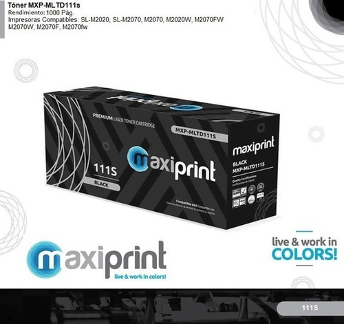 Recarga Toner Samsung 111s Mlt-d111s M2020 Maxiprint