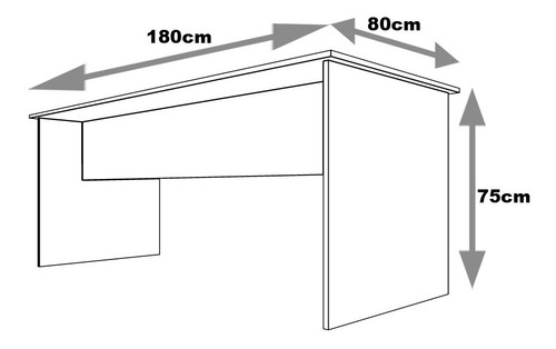 Mueble De Escritorio 180 Cm