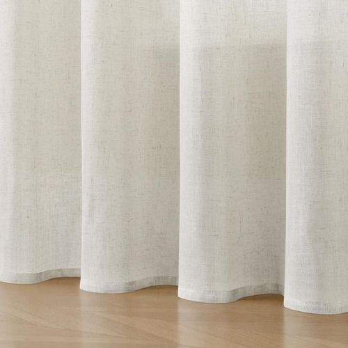 Cortinas Semitraslúcidas Lino 230 Cm Blancas Juego De 2