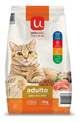 Alimento Gato Adulto Unimarc Salmón 3 Kg