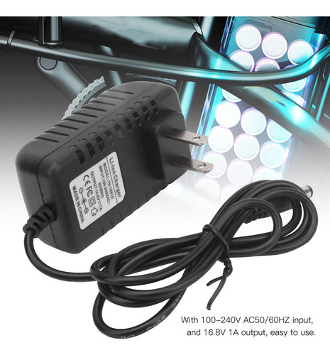 Us Plug 100240v 16.8v 1a Cargador De Batería De Litio Pc