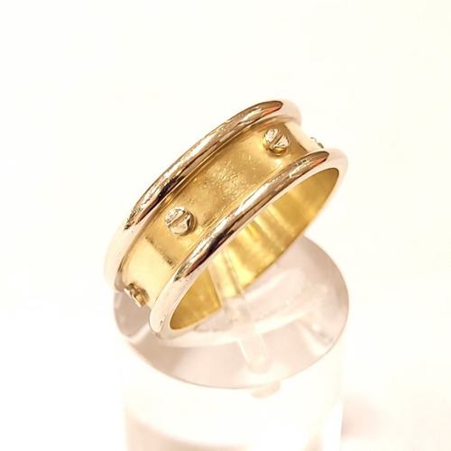 Imagen 7 de 8 de Anillo 2 Oros 18kts Cartier 4,6grs N°18 0,7cm Ancho Brumat