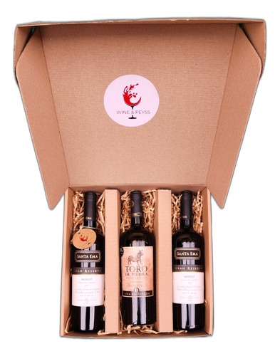 Pack Vino Regalo Dia Del Papa 2 Santa Ema + Toro De Piedra