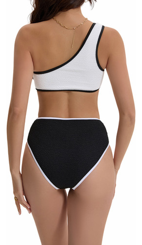 2025 Bikini De Una Pieza Con Bloques De Color Para Mujer