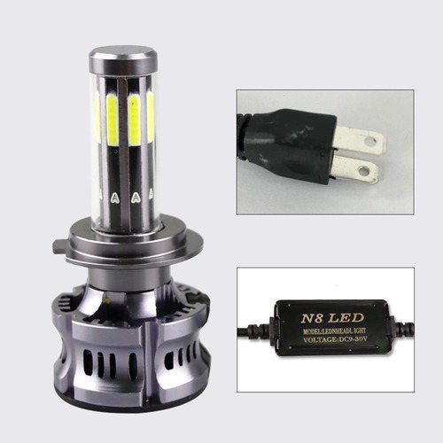 B Kit Led 2pz 8 Caras 12000lm H4 H7 H11 9005 9007 Auto Xenon