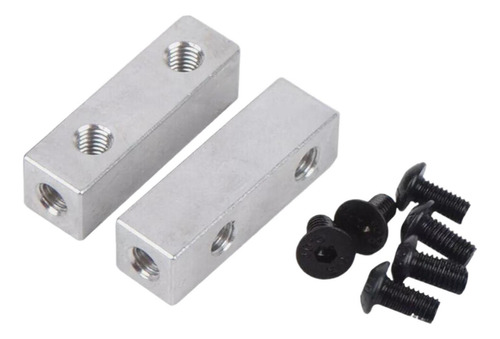2 Peças Rc Servo Mount Alumínio Servo Stays Diy Prateado