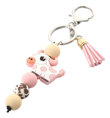 Llavero De Dibujos Animados Con Forma De Vaca, Regalo, Cuent