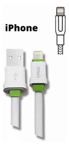 Cabo Usb Lightning Compatível 2 Metros Rápido Cor Branco