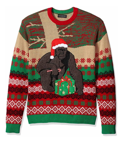 Suéter De Navidad Ugly Christmas Gorila Navideño