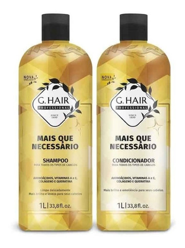 Kit Shampoo E Condicionador Mais Que Necessário 1l G. Hair