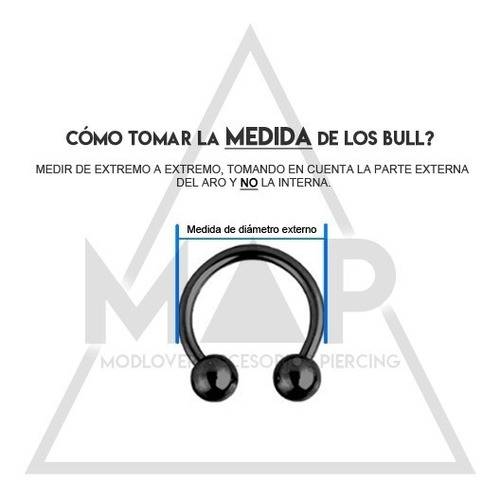 Pack De 24 Piercing Aros Bull De Acero Quirurgico Color