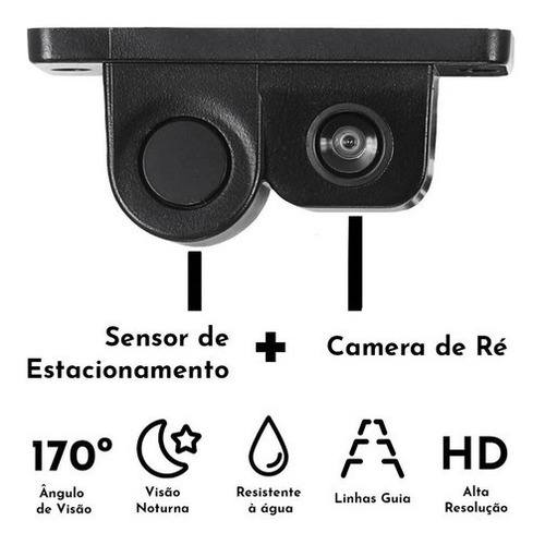 Kit Estacionamento Sensor Camera Retrovisor Lcd Etios