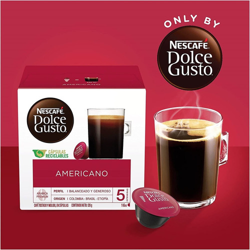 Nescafé Dolce Gusto 16 Cápsulas Sabor Americano