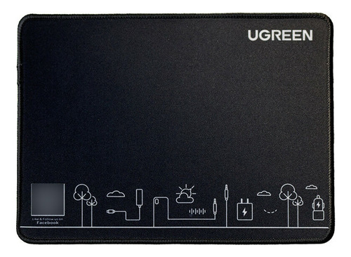 Mouse Pad Ugreen Borracha Antiderrapante Pequeno Preto 