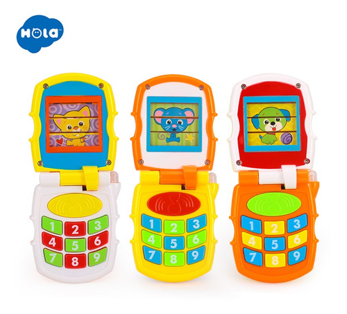 Telefono Celular Infantil Para Bebes Con Luz Y Sonido Hola