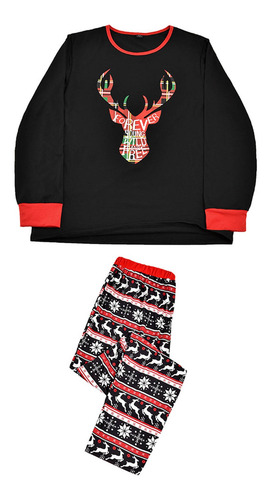 Traje De Pijama Familiar Con Estampado Navideño Para Niño, M