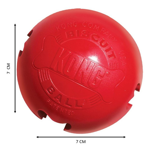 Imagem 3 de 3 de Brinquedo Bola Rechear Caes Kong Biscuit Ball Small Pequeno