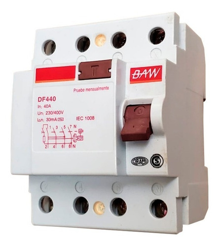 Imagen 2 de 8 de Disyuntor Diferencial Tetrapolar 4 X 63 Amp Cortacorriente