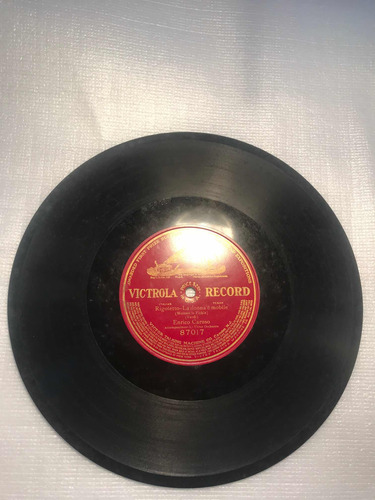 Enrico Caruso Victrola 87017 Disco De Pasta Un Solo Lado