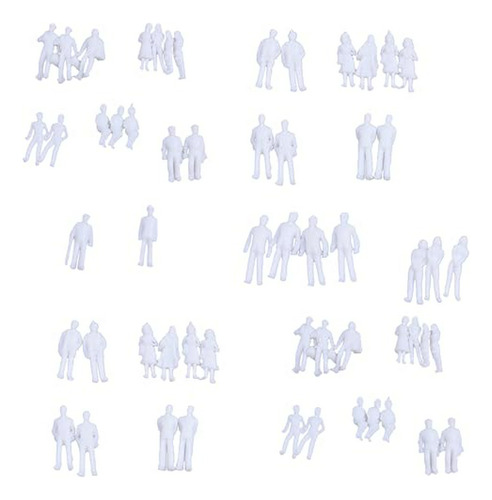 Figuras Arquitectónicas Blancas 1:150 (pack 100)