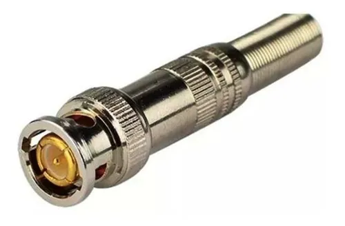 100 Unidades Conector Bnc Metálico Resorte Tornillo