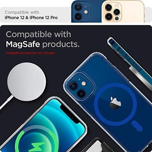 Imagen 4 de 7 de Funda Spigen Ultra Hybrid Mag Para iPhone 12/12pro Azul