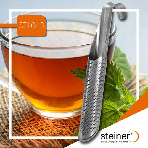 Infusor Vertical Para Té steiner Acero Inoxidable Color Gris