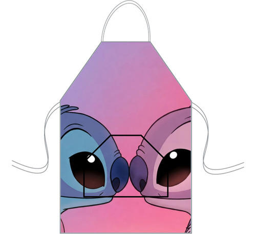 Delantal Cocina Mediano Para Niños Mini Chef Personalizado Stich Y Angel 3 Personalizado