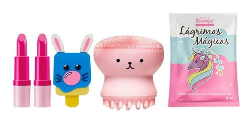 Imagem 4 de 7 de Kit Infantil Criança Maquiagem Maletinha Make Linda Bz124-1