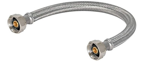 Imagen 1 de 1 de Canilla Acero Inoxidable+nylon (tuerca Acero) 1/2 X 1/2 40cm
