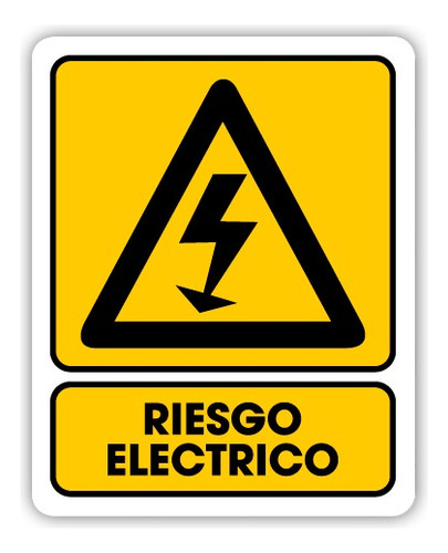 Señalamiento Riesgo Eléctrico 35x50 Seguridad