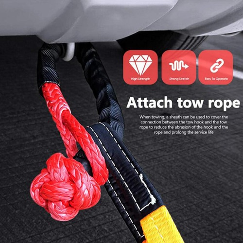 Soft Shackle Correa De Remolque De Cuerda Con Funda Negro