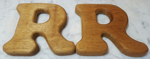 Letra R De Madera No Fibrofácil Espesor 2 Cm
