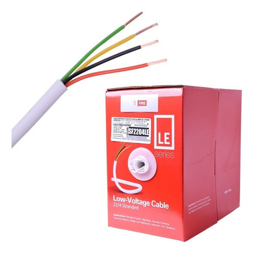 Cable Para Alarmas Interfon Y Control De Acceos 10 Mts 4x22