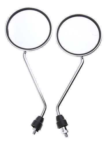 Imagen 7 de 9 de Par Espejo Retrovisor Accesorio Circular Para Moto Crucero