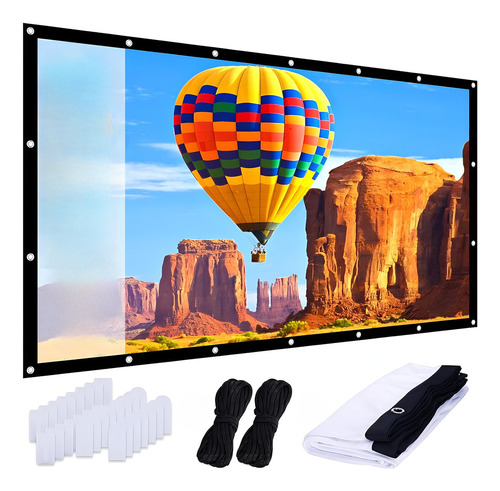 Pantalla Proyector 100 (2.26x1.27m) Plegable 16:9 Hd 3d 4k