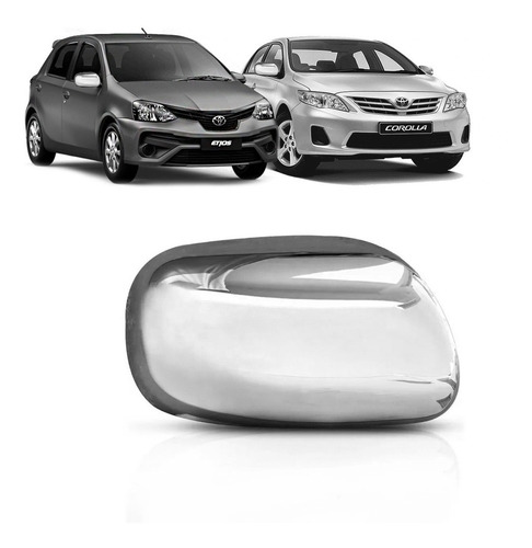 Apl Retrovisor Cromada S/ Pisca Corolla 08 / Etios