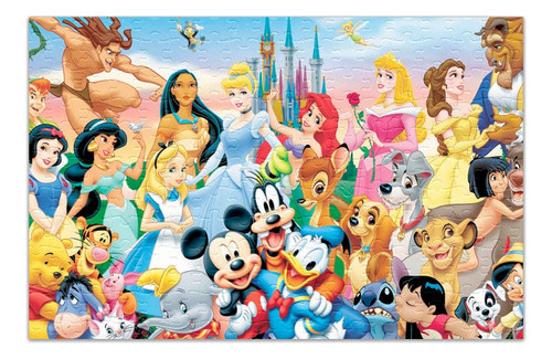 Quebra-cabeça Personalizado Personagens Disney 001 120 Peças